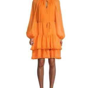 Sophia Clip Dot Blouson Dress